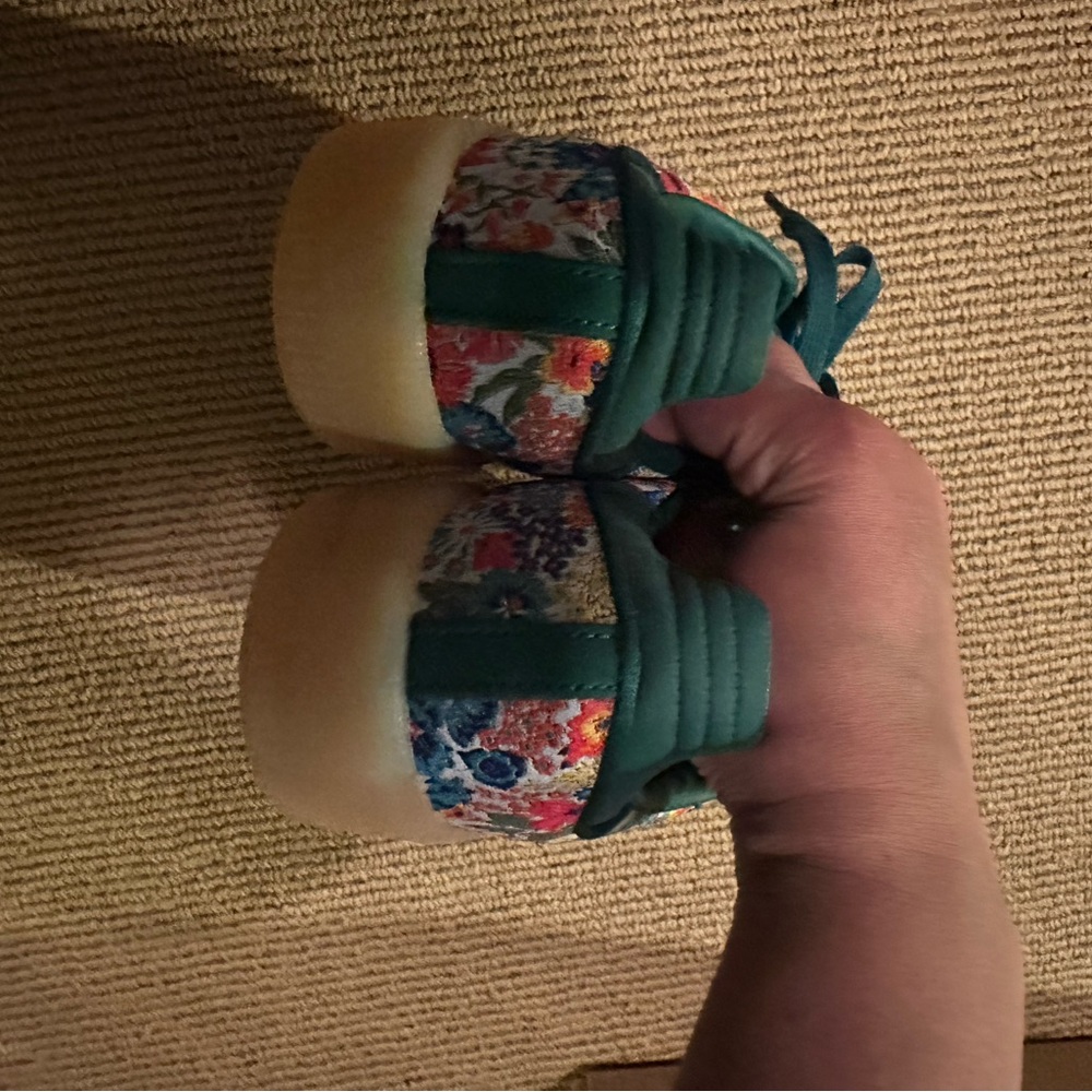 adidas Teal Green Floral-Accent Gazelle Sneakers - Picture 4 of 5